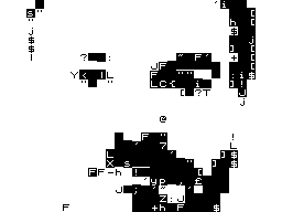 Picture of me in ZX Spectrum B&W characters