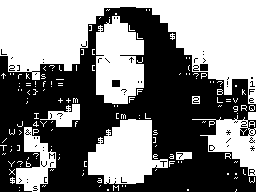 Mona Lisa in ZX Spectrum B&W characters